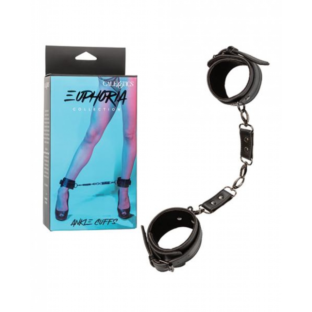 Euphoria Collection Adjustable Ankle Cuffs - Luxurious Bondage