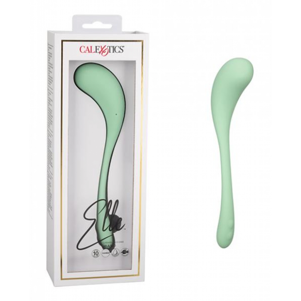 Elle Liquid Silicone Wand - Versatile Vibrating Pleasure Tool in Green