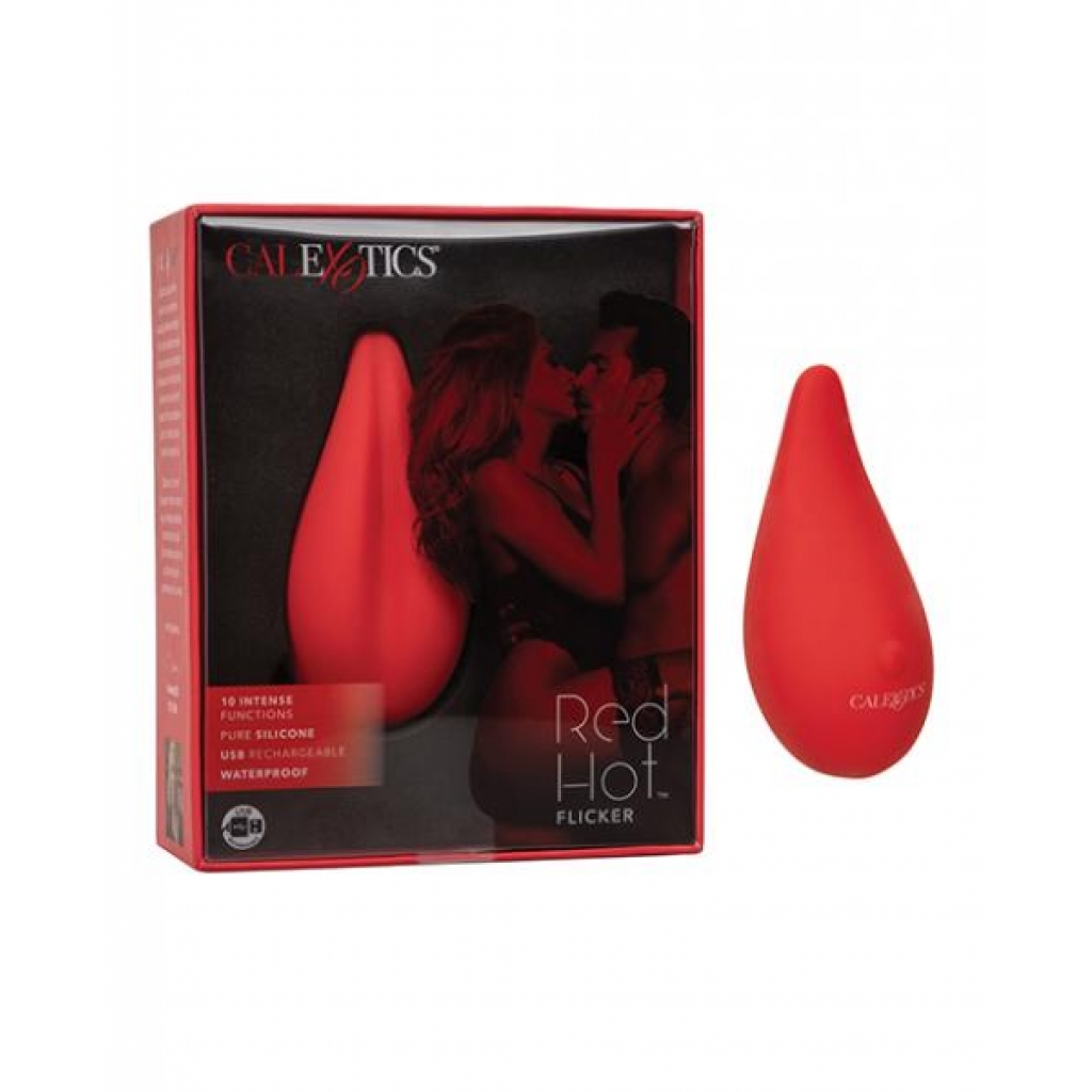 Ergonomically Designed Red Hot Flicker Vibrator with 10 Vibration Functions