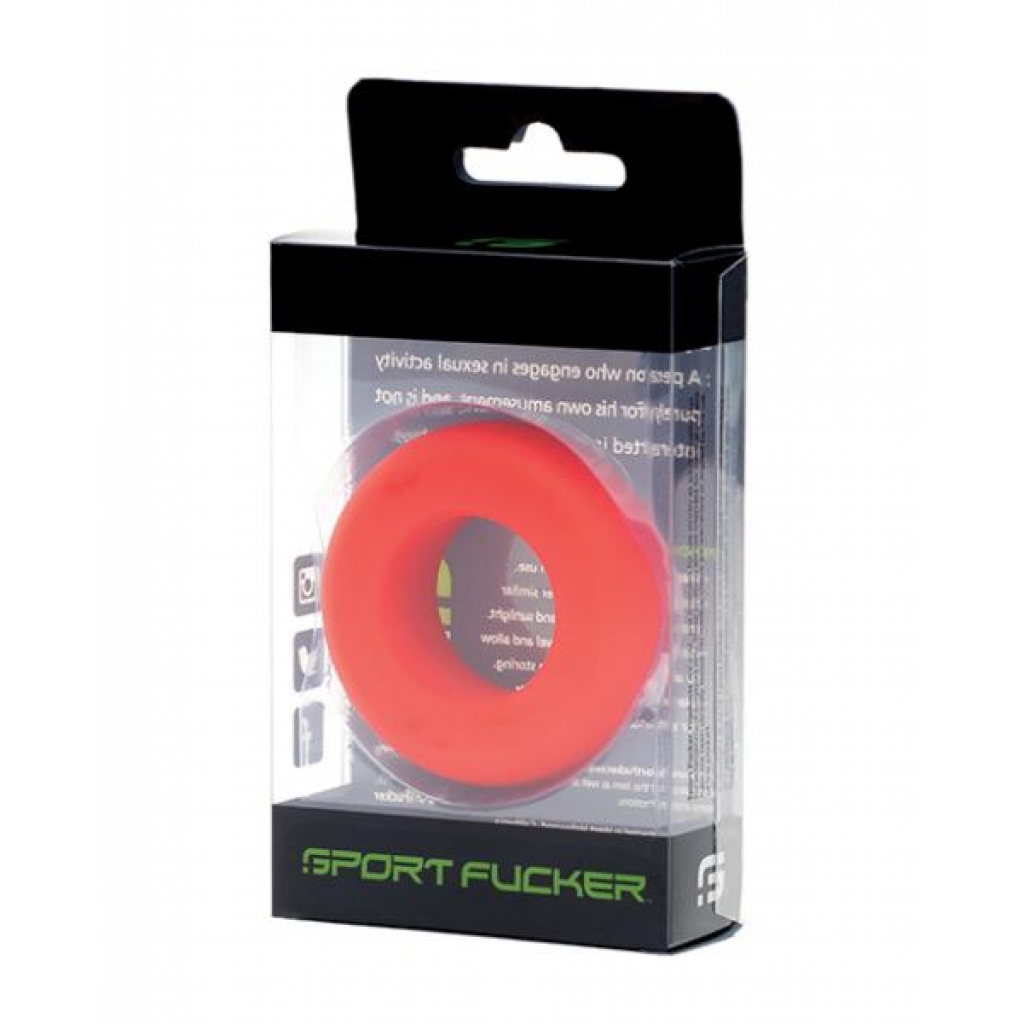 Sport Fucker Premium Muscle Cock Ring - Red