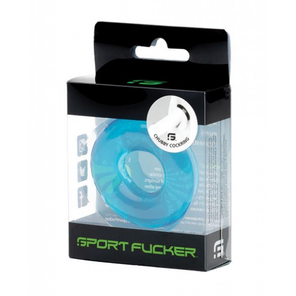 Sport Fucker Chubby Cockring - Ice Blue for Extended Pleasure