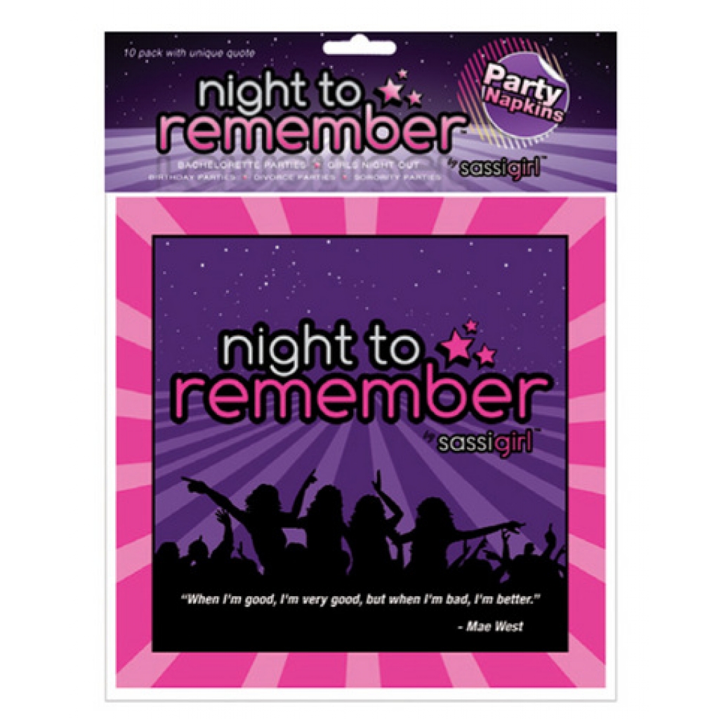 Night to Remember Standard Napkins - 6.5in (10 Pack)