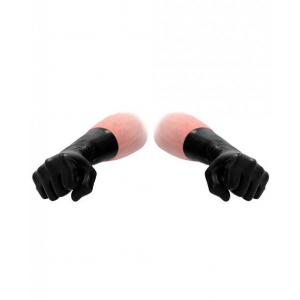 Fist It Unisex Latex Short Gloves - Black