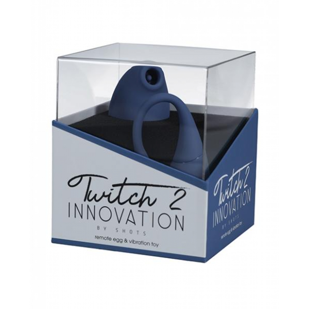 Shots Vibrator with Remote Control - Blue Grey