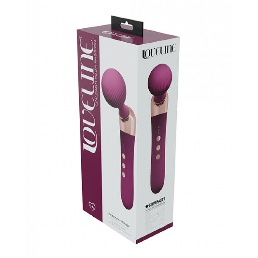 Shots Loveline Serenity Wand Massager - Burgundy