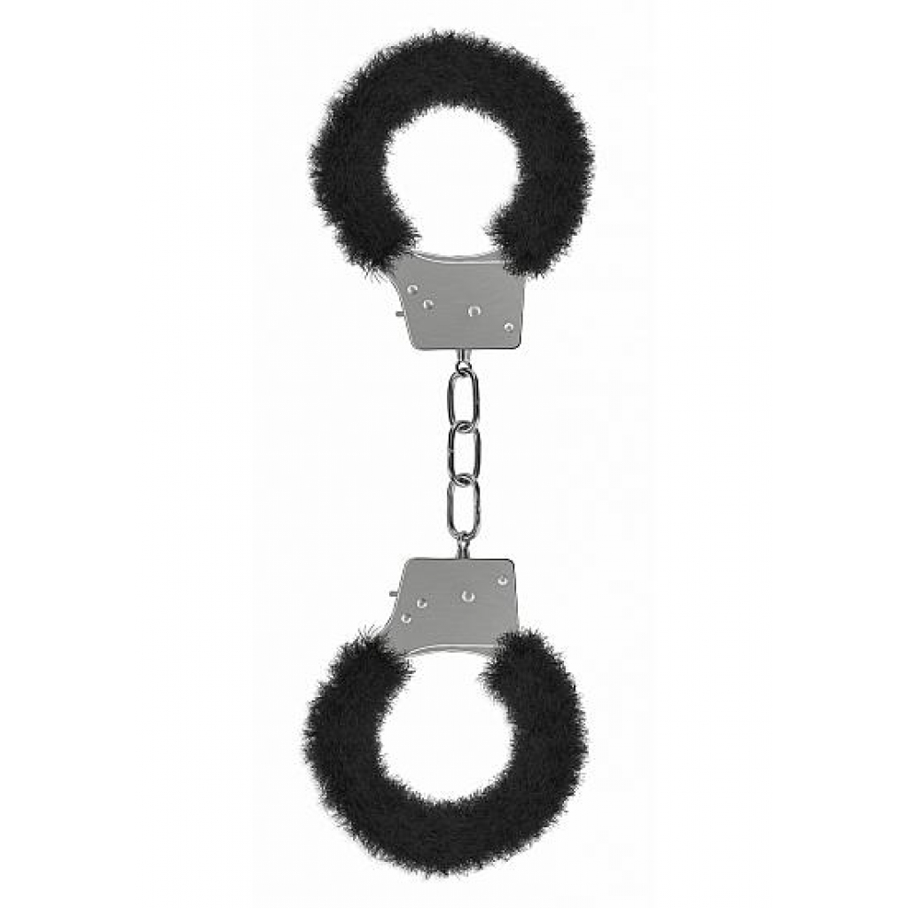 Ouch Beginners Furry Handcuffs - Black