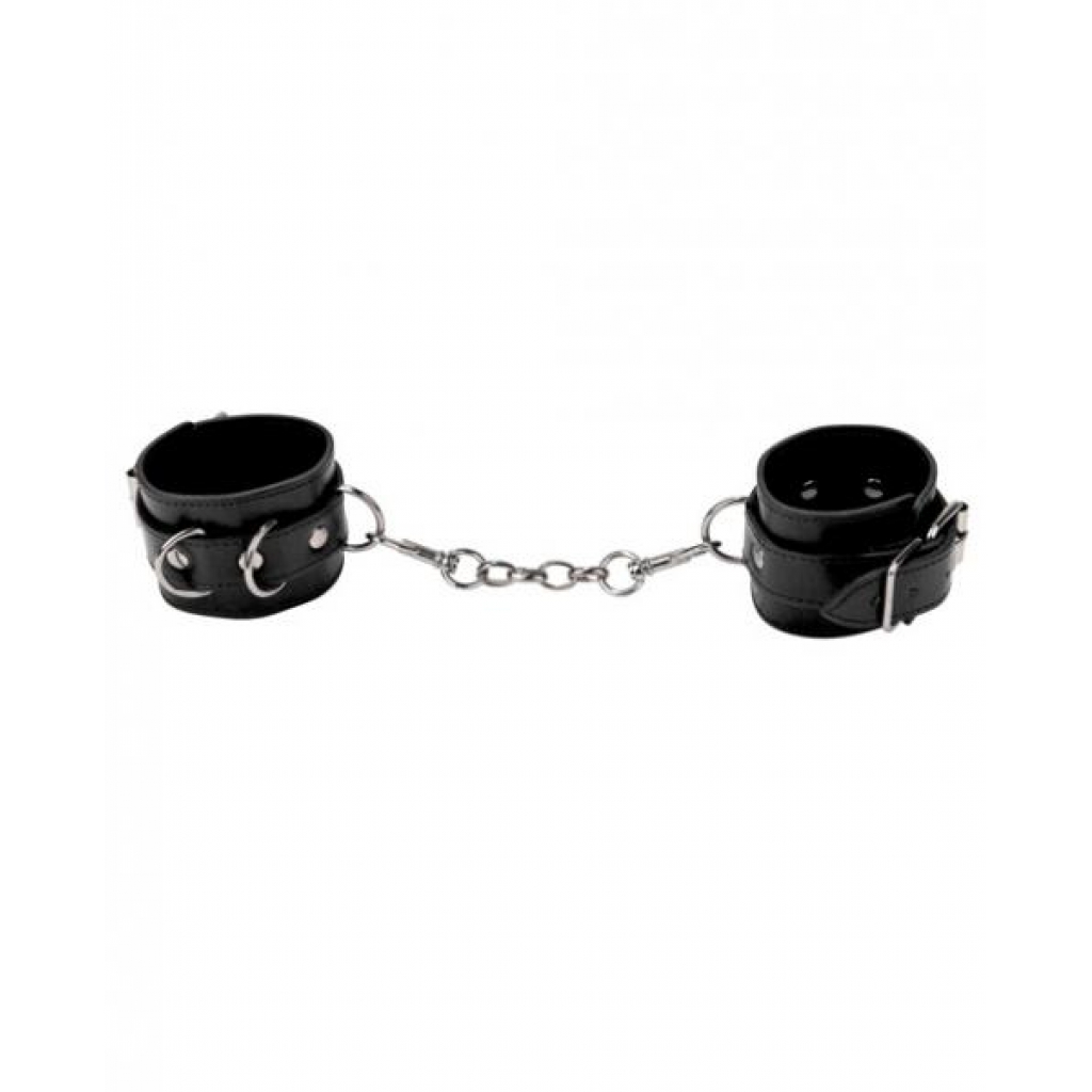 Ouch Leather Cuffs for Hands and Ankles - Black