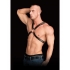 Adonis High Chest Halter - Striking Black Leather Harness