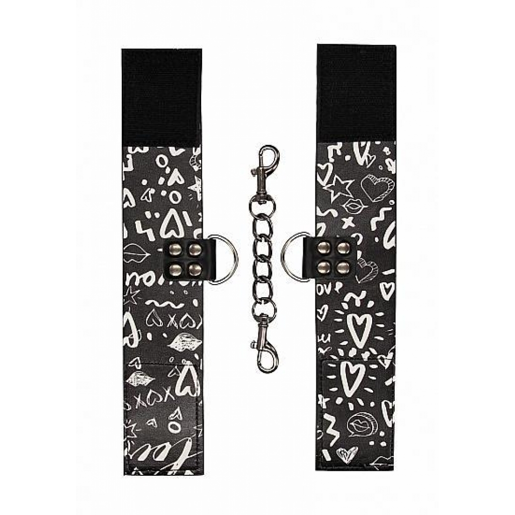 Printed Handcuffs - Street Art Fashion Black