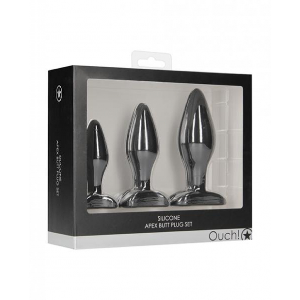 Shots Ouch Apex Butt Plug Set - Black