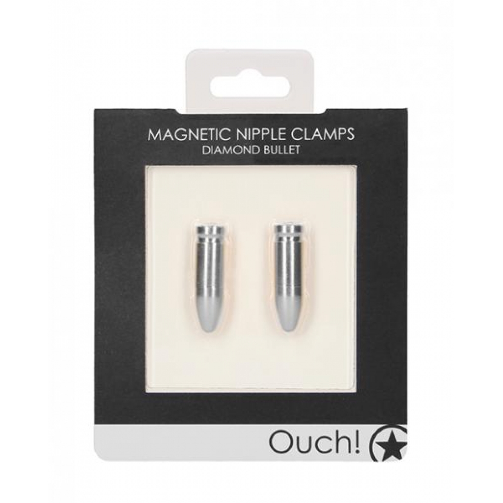 Shots Ouch Diamond Bullet Nipple Clamps: Magnetic Stimulation