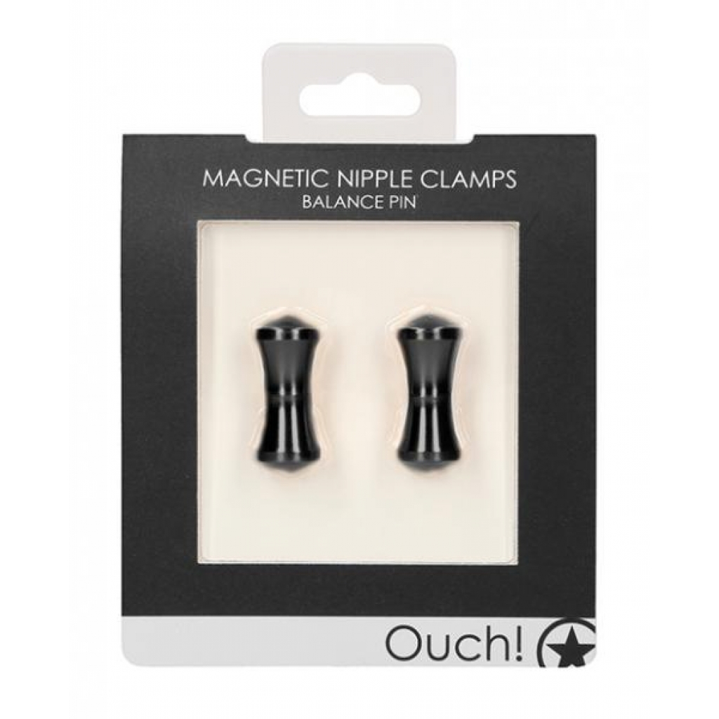 Shots Ouch Balance Pin Magnetic Nipple Clamps - Black