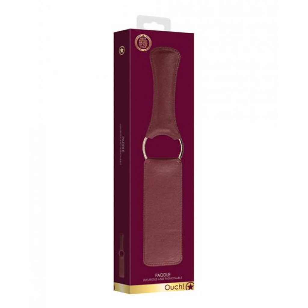 Luxurious Burgundy Shots Ouch Halo Paddle for BDSM Play