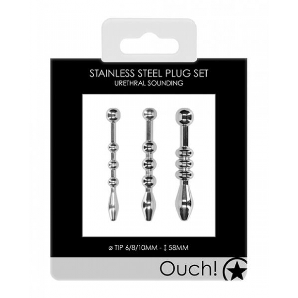 Shots Ouch: Urethral Sounding Metal Plug Set