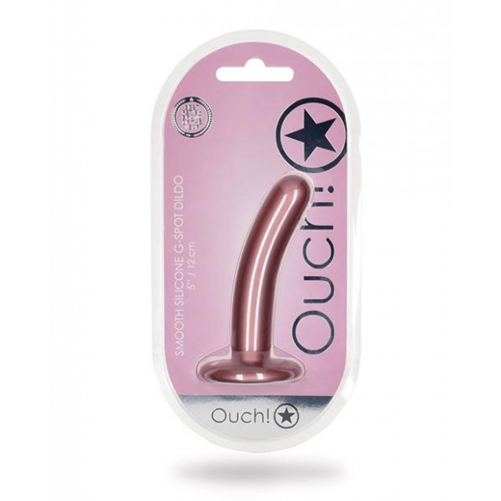 Shots Ouch 5-Inch Smooth G-Spot Dildo in Rose Gold