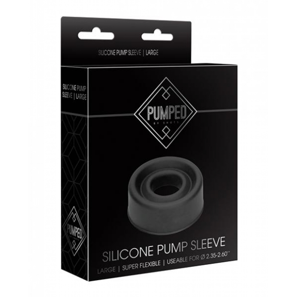 Shots Pumped Silicone Sleeve - Large Black