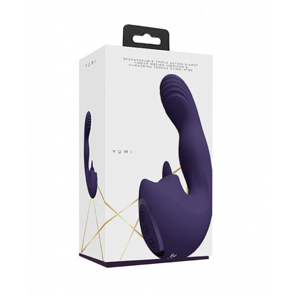 Shots Yumi Triple Action G-spot Vibrator & Stimulator - Purple