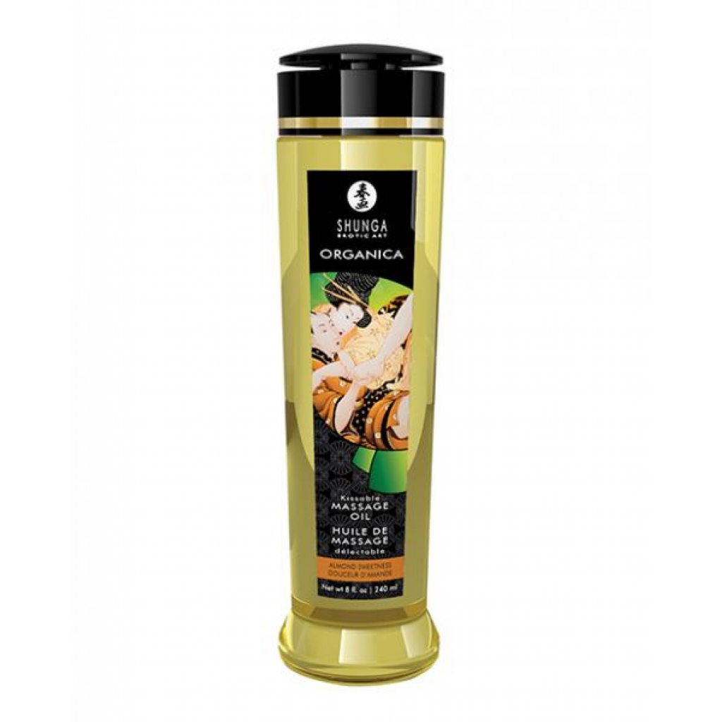 Shunga Organic Kissable Massage Oil - 8 oz Almond Sweetness