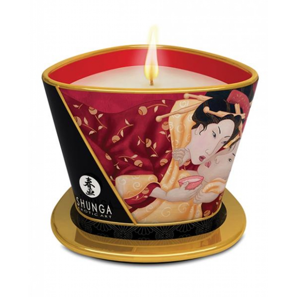 Shunga Romantic Massage Candle - Strawberry Wine 5.7 oz