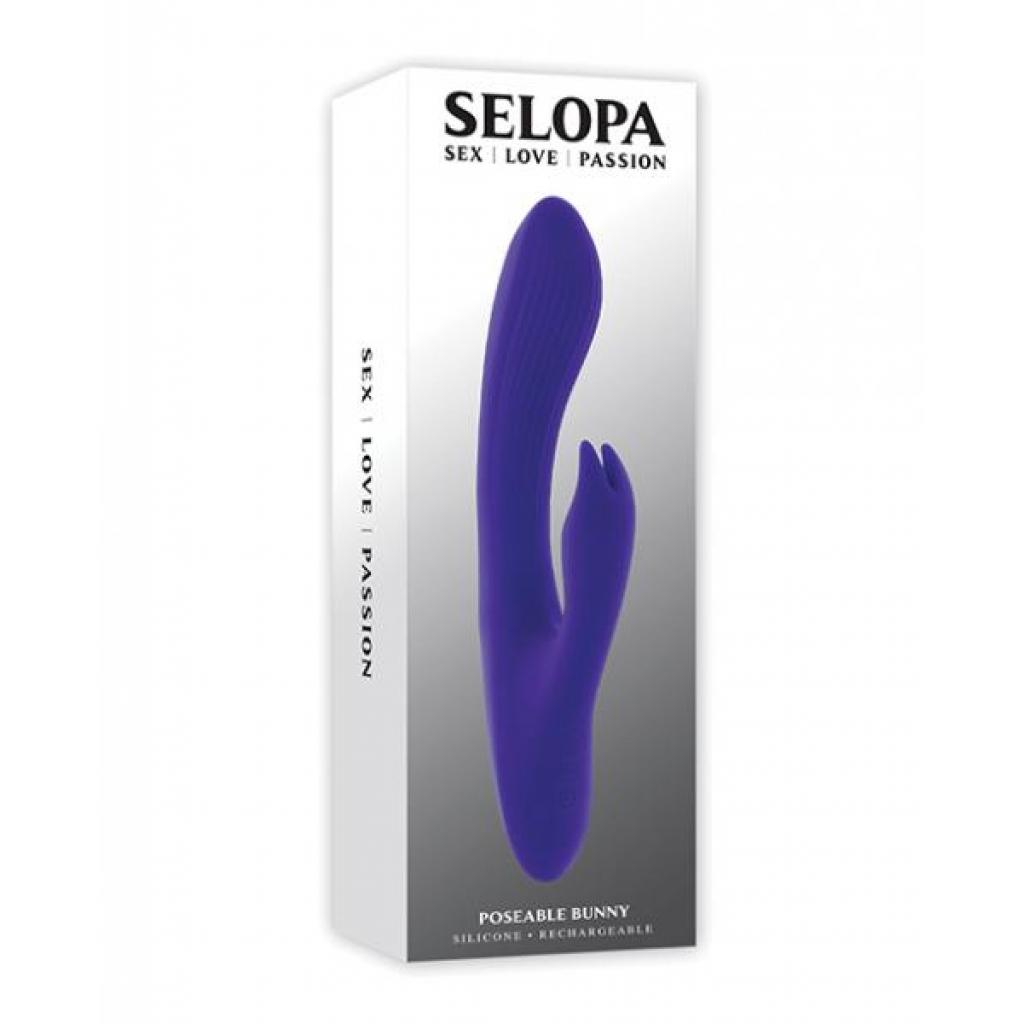 Selopa Poseable Bunny Rabbit Vibrator - Purple Power