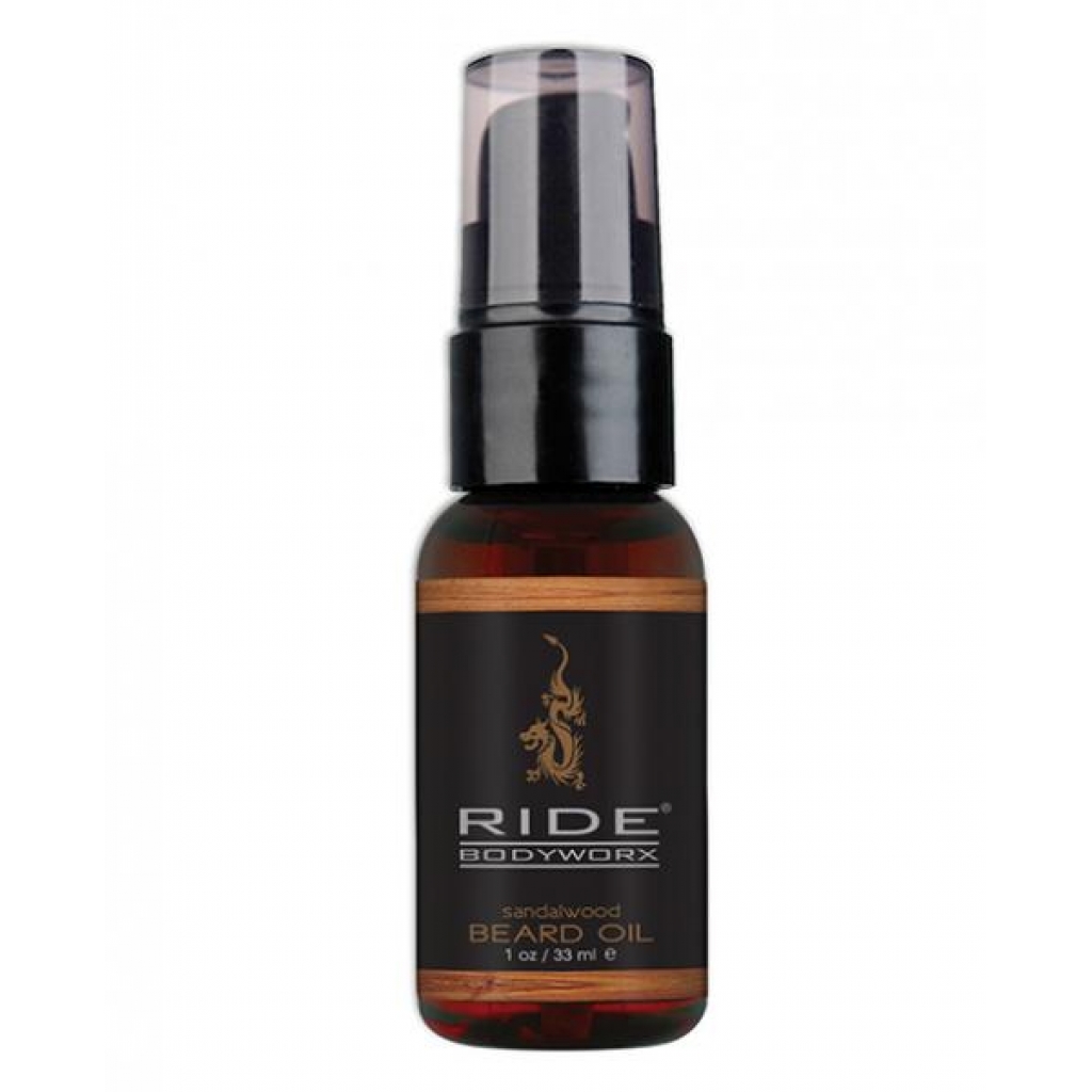 Ride Bodyworx Beard Oil - Sandalwood 1 Oz for Soft, Shiny Hair