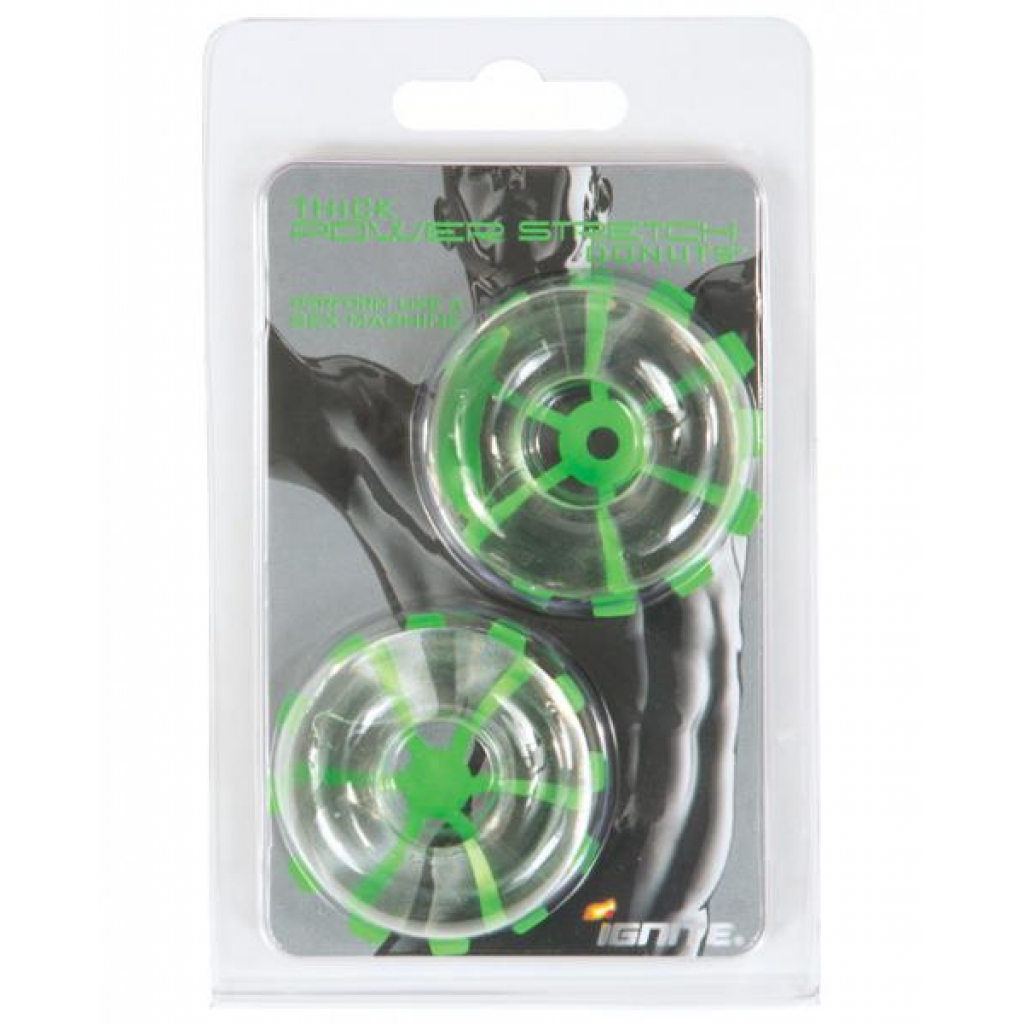 Thick Power Stretch Donuts - Clear Rings (2 Pack)