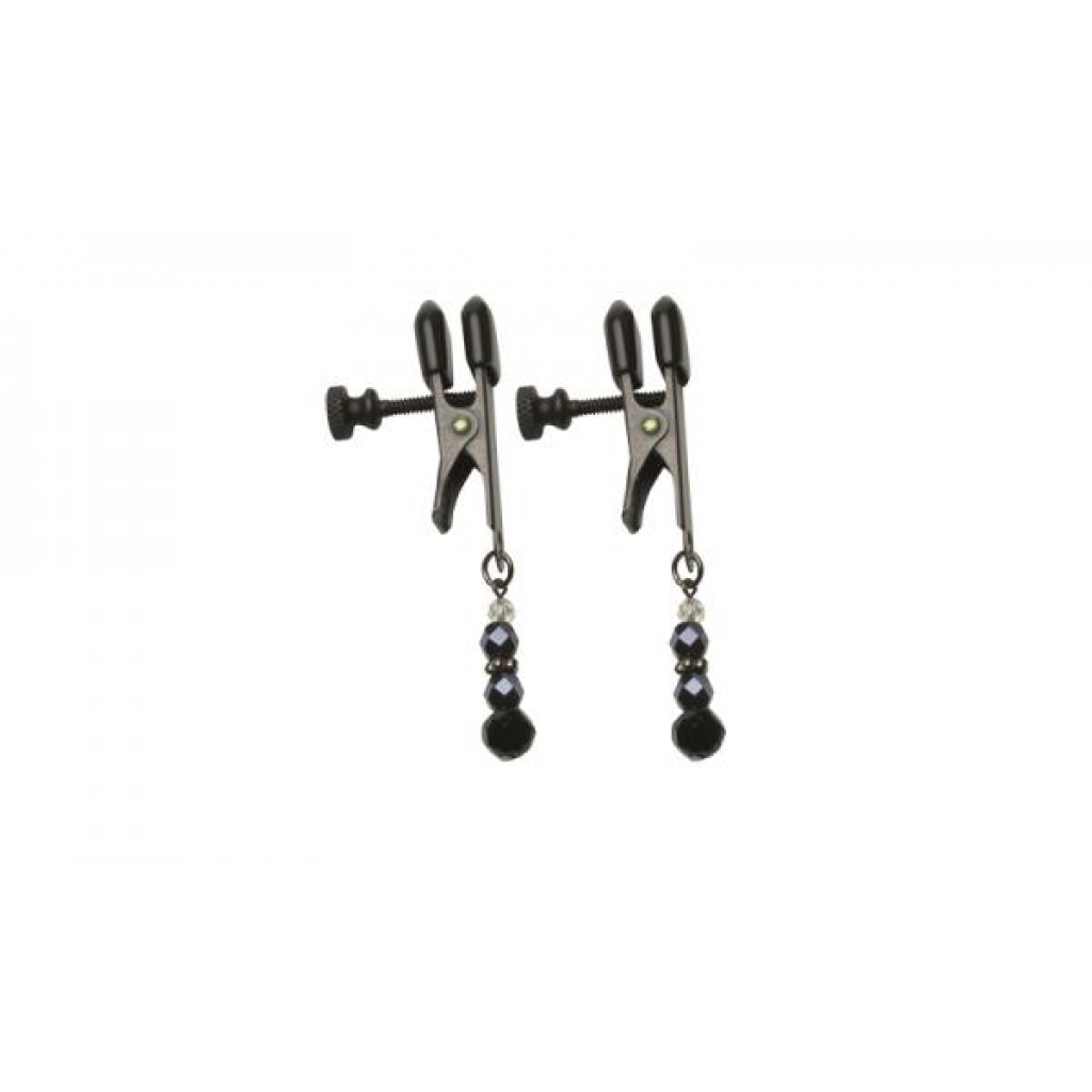 Black Beaded Clamps - Adjustable Broad Tip - Enhance Your Pleasure