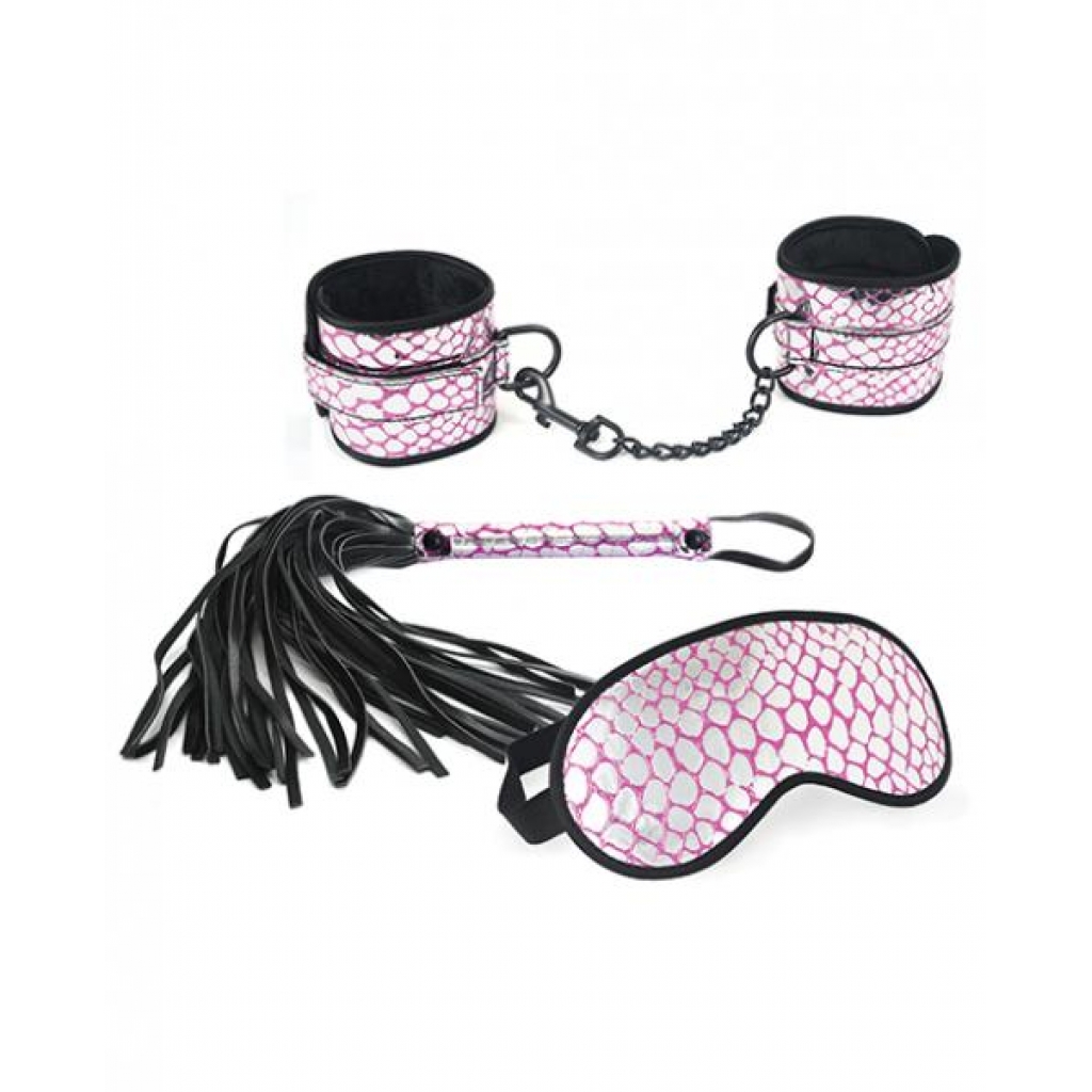 Spartacus Faux Leather Restraints and Bondage Kit - Pink