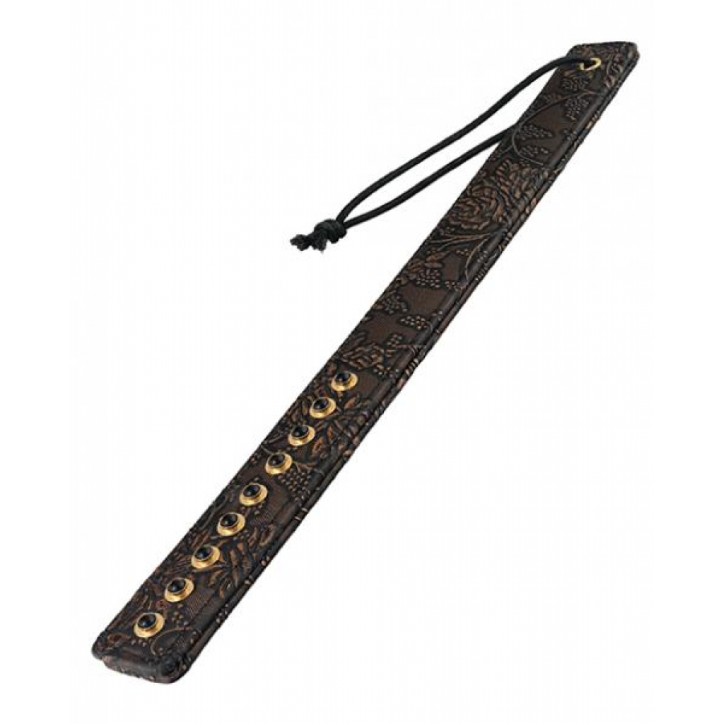 Spartacus Paddle with Gems - Brown Floral Print