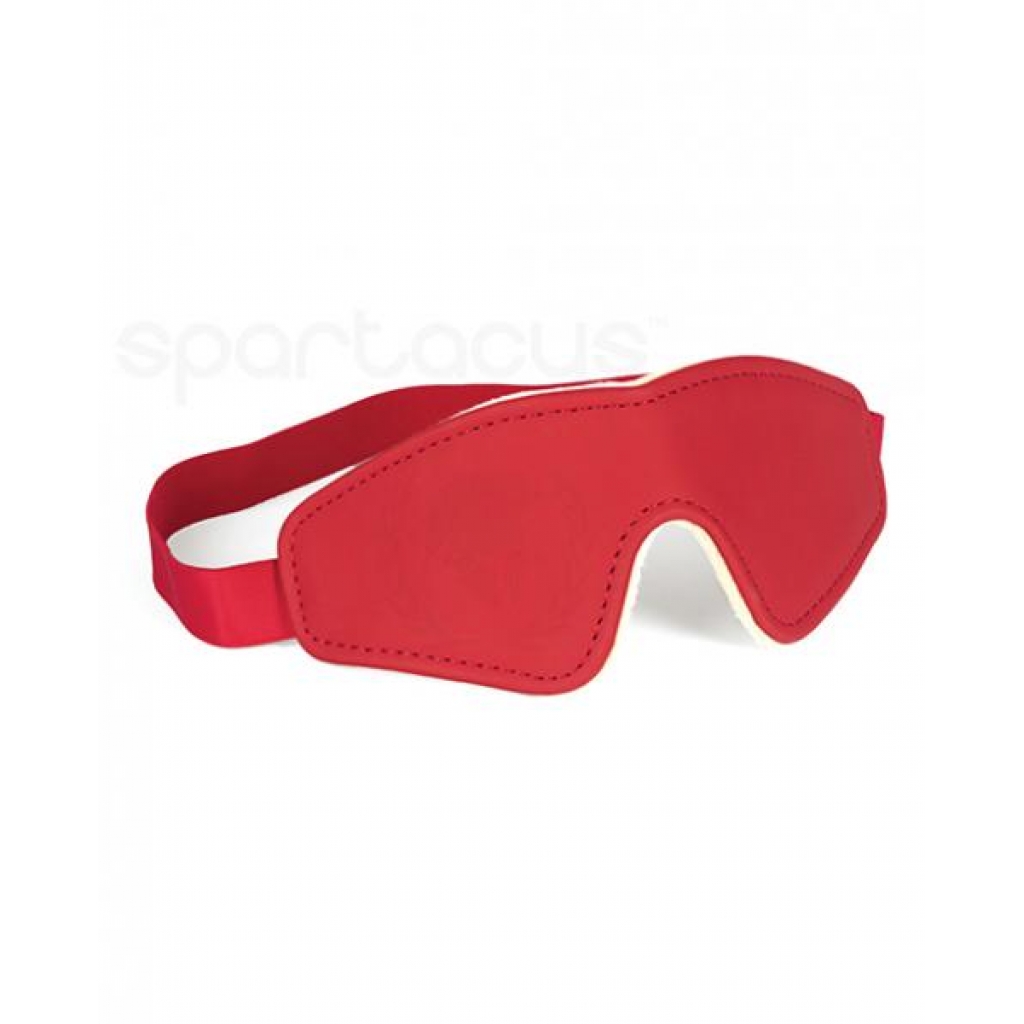 Spartacus Plush Lined PU Blindfold - Red