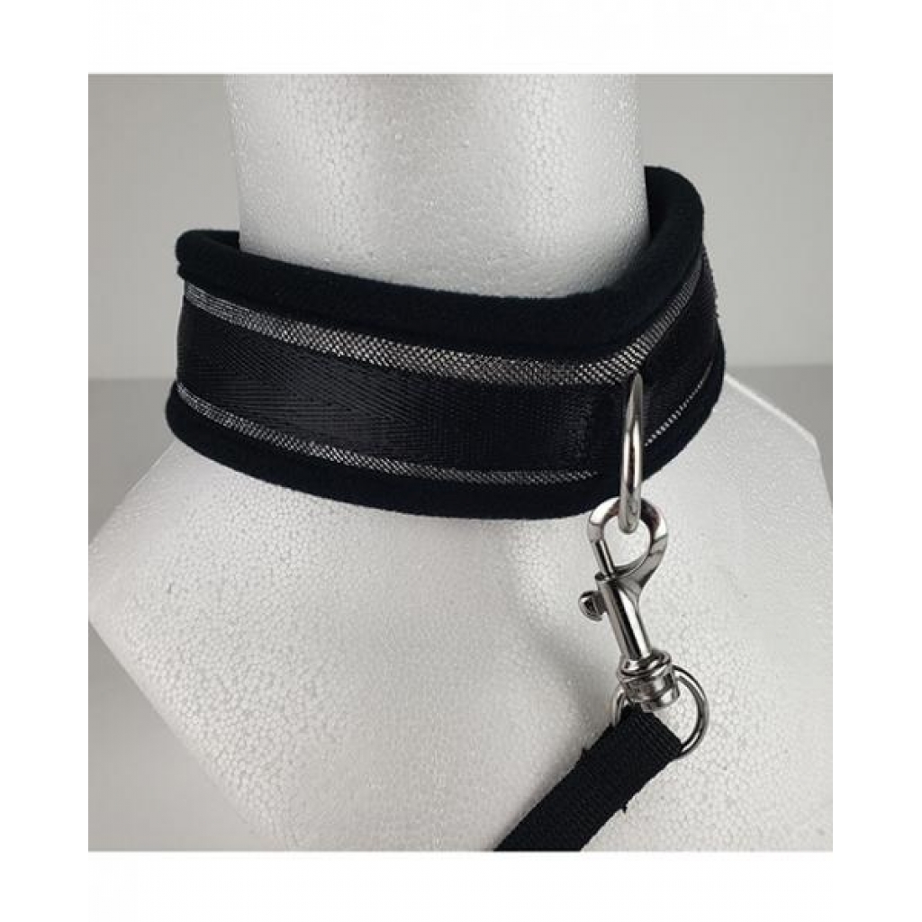 Spartacus Neoprene Collar & Leash - Silver