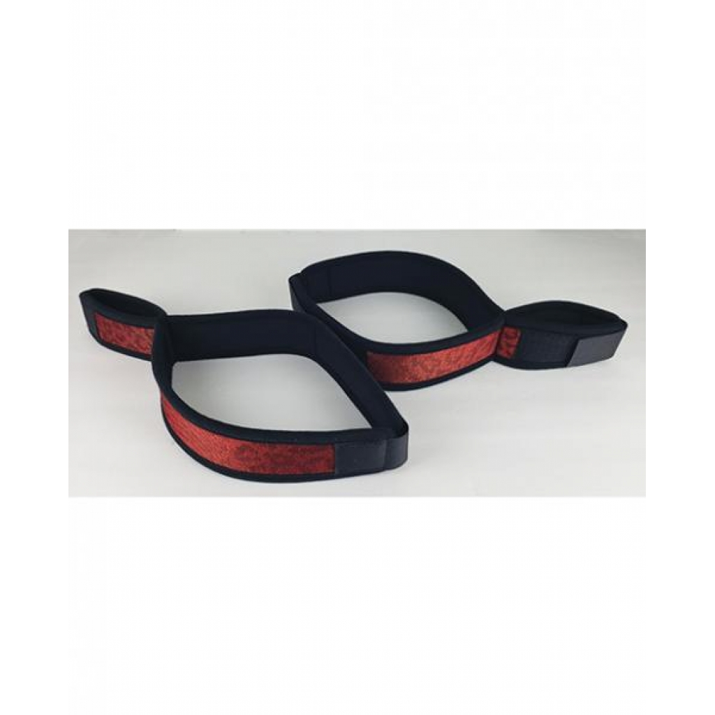 Spartacus Wrist to Thigh Cuffs - Neoprene Red