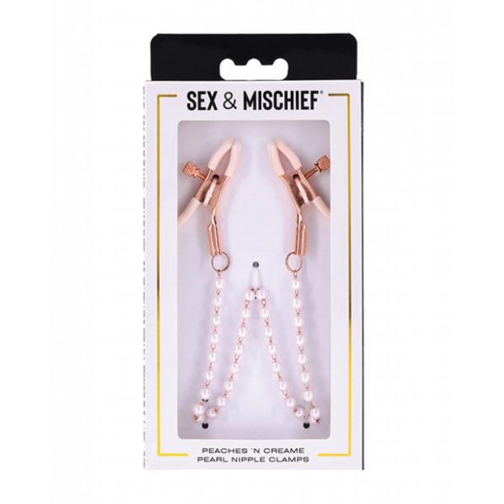 Peaches 'n Cream Pearl Nipple Clamps