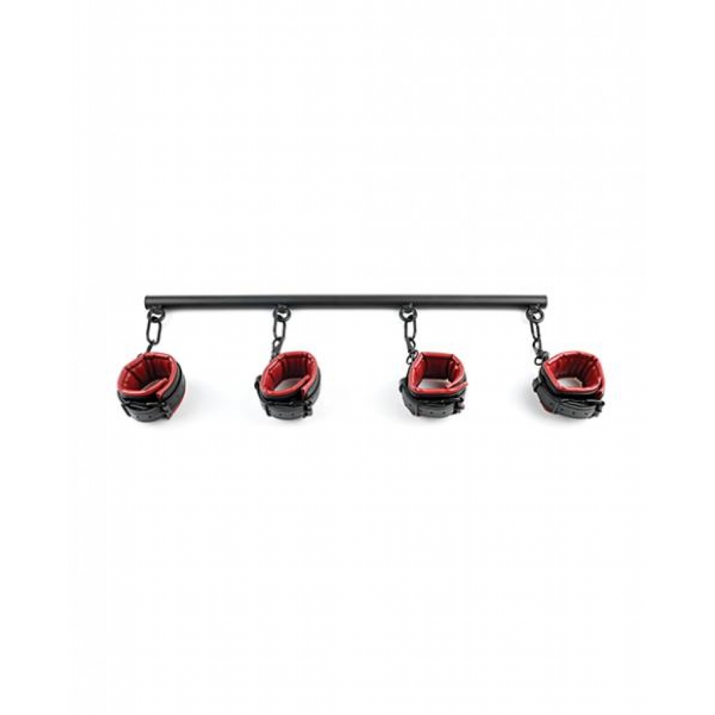 Saffron Spreader Bar & Cuff Set - Red/Black