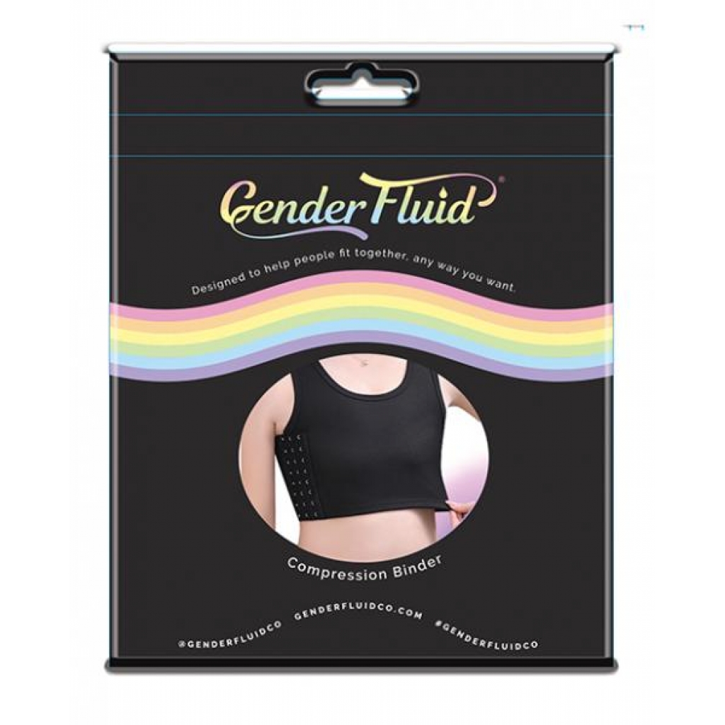 Gender Fluid Chest Compression Binder - L Black: Style and Support