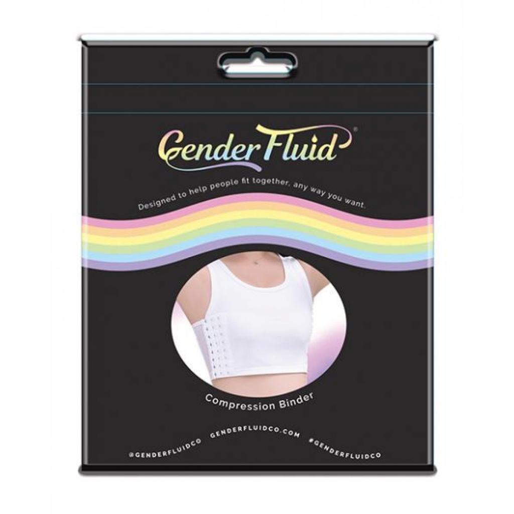 Gender Fluid Chest Compression Binder - Size L in White