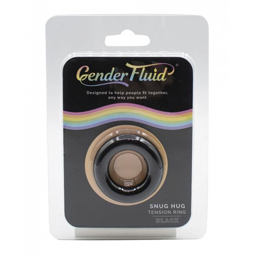 Gender Fluid Snug Hug Tension Ring – Black