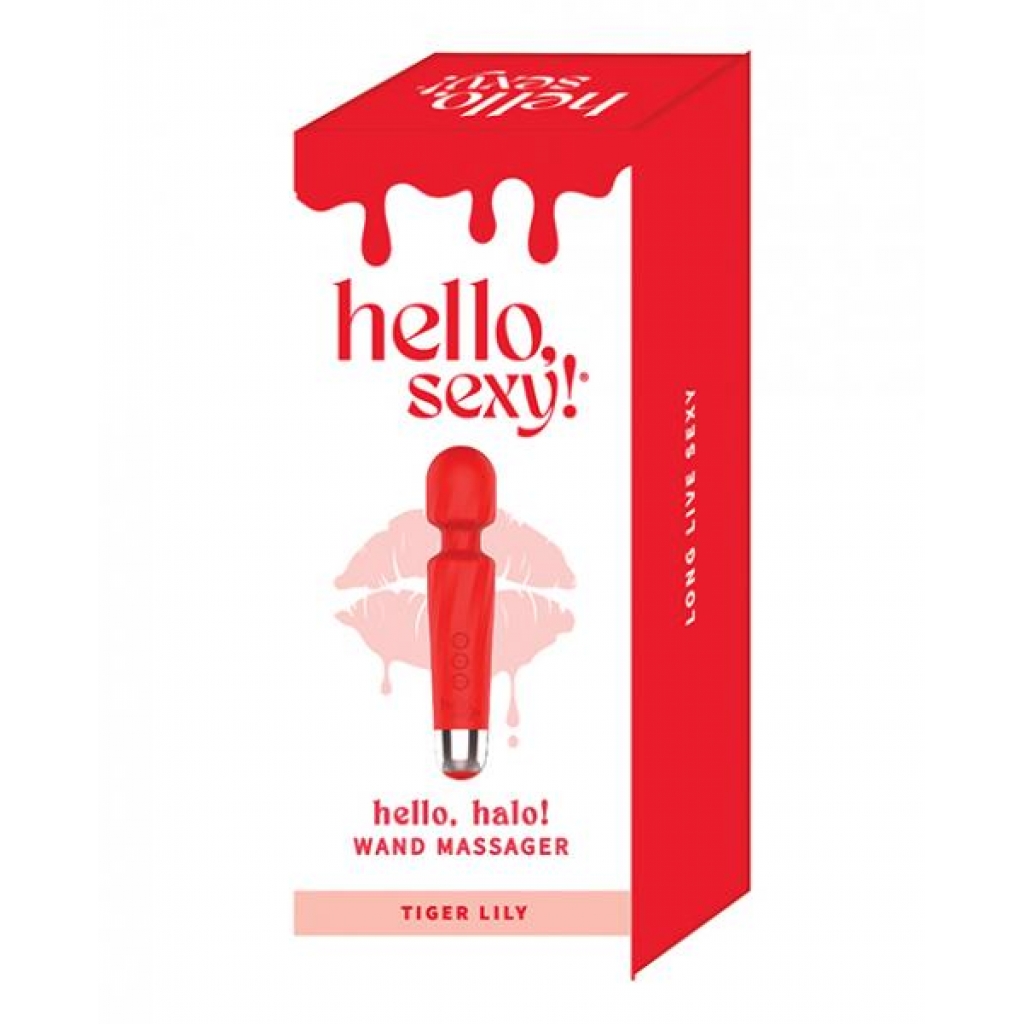 Hello Sexy! Halo! Tiger Lily Wand Massager - 8 Speeds, 20 Patterns