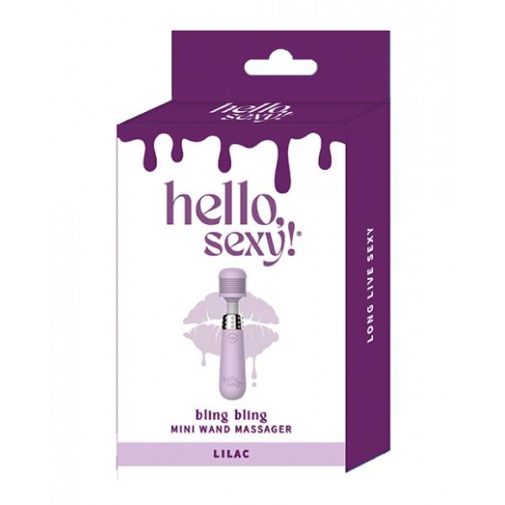 Hello Sexy! Bling Bling Mini Wand Massager - Lilac