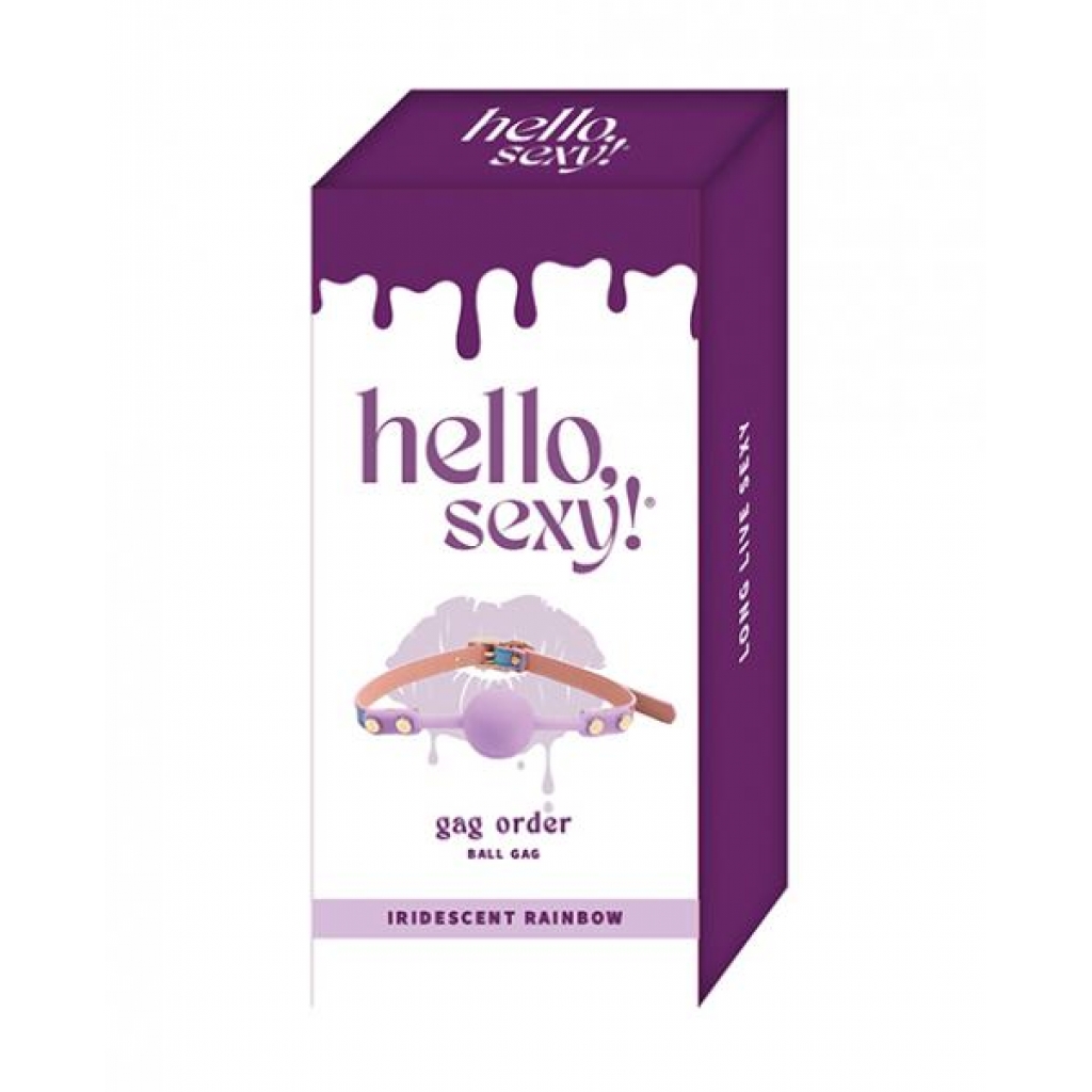 Hello Sexy! Gag Order - Iridescent Rainbow Ball Gag