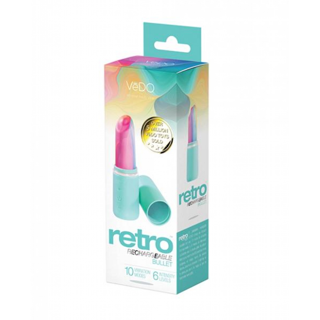 Vedo Retro Rechargeable Bullet Lipstick Vibe - Turquoise