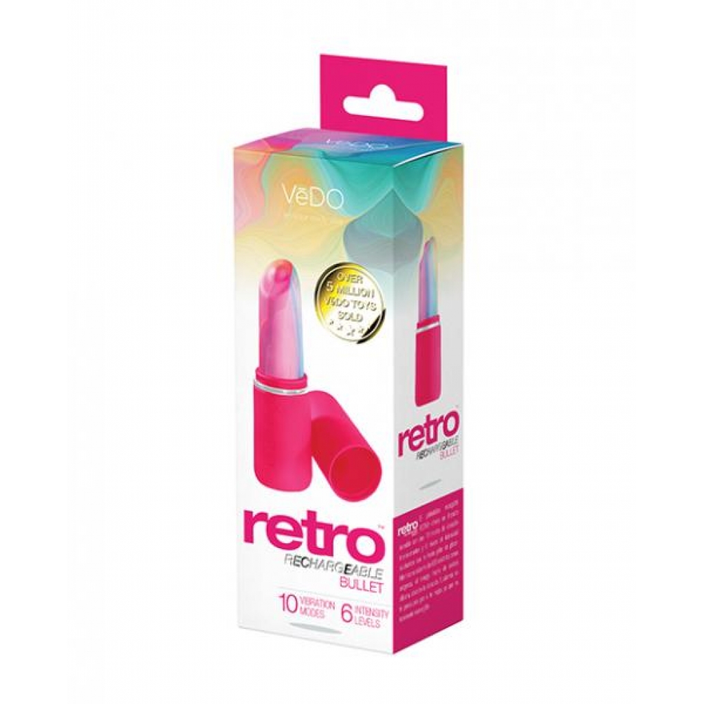 Vedo Retro Rechargeable Bullet Lipstick Vibe - Pink