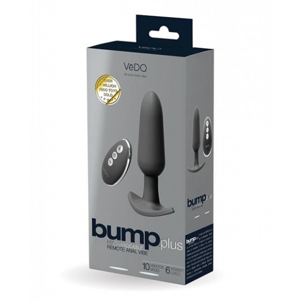 Vedo Bump Plus Rechargeable Remote Control Anal Vibe - Luxurious Black Design