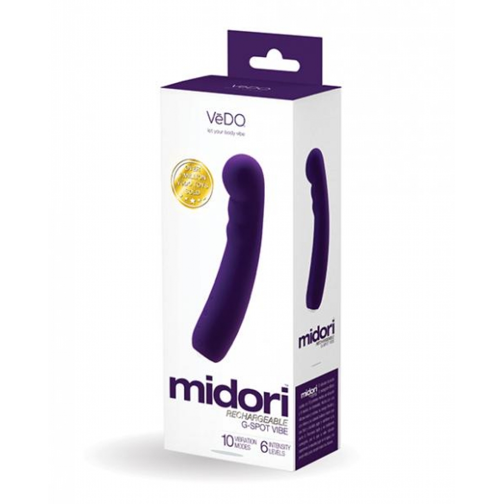 Vedo Midori Rechargeable G Spot Vibe - Deep Purple