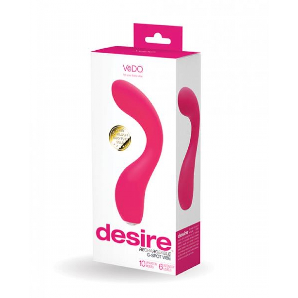 Vedo Desire Rechargeable G-spot Vibe - Pink