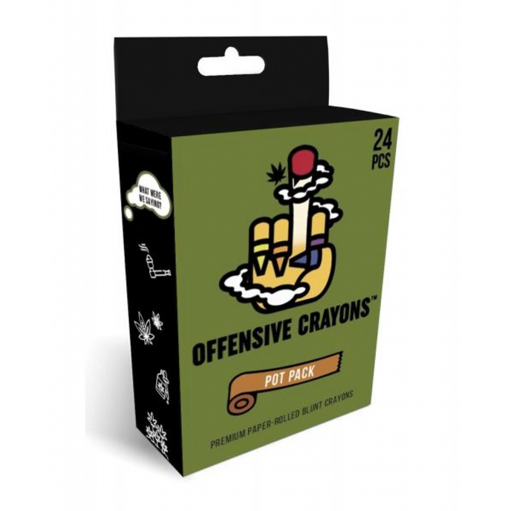 Premium Wood Rocket Offensive Crayons Pot Pack