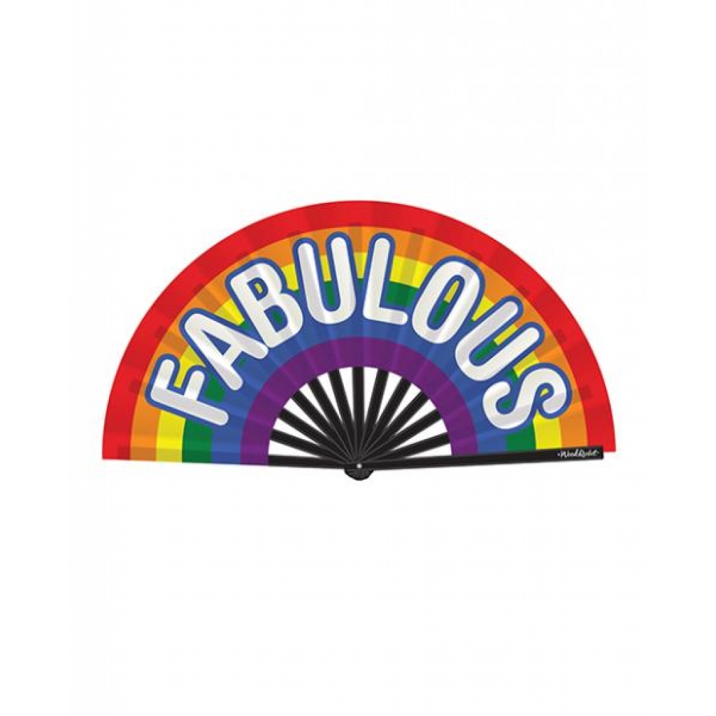 Wood Rocket Fabulous Fan - Rainbow Design