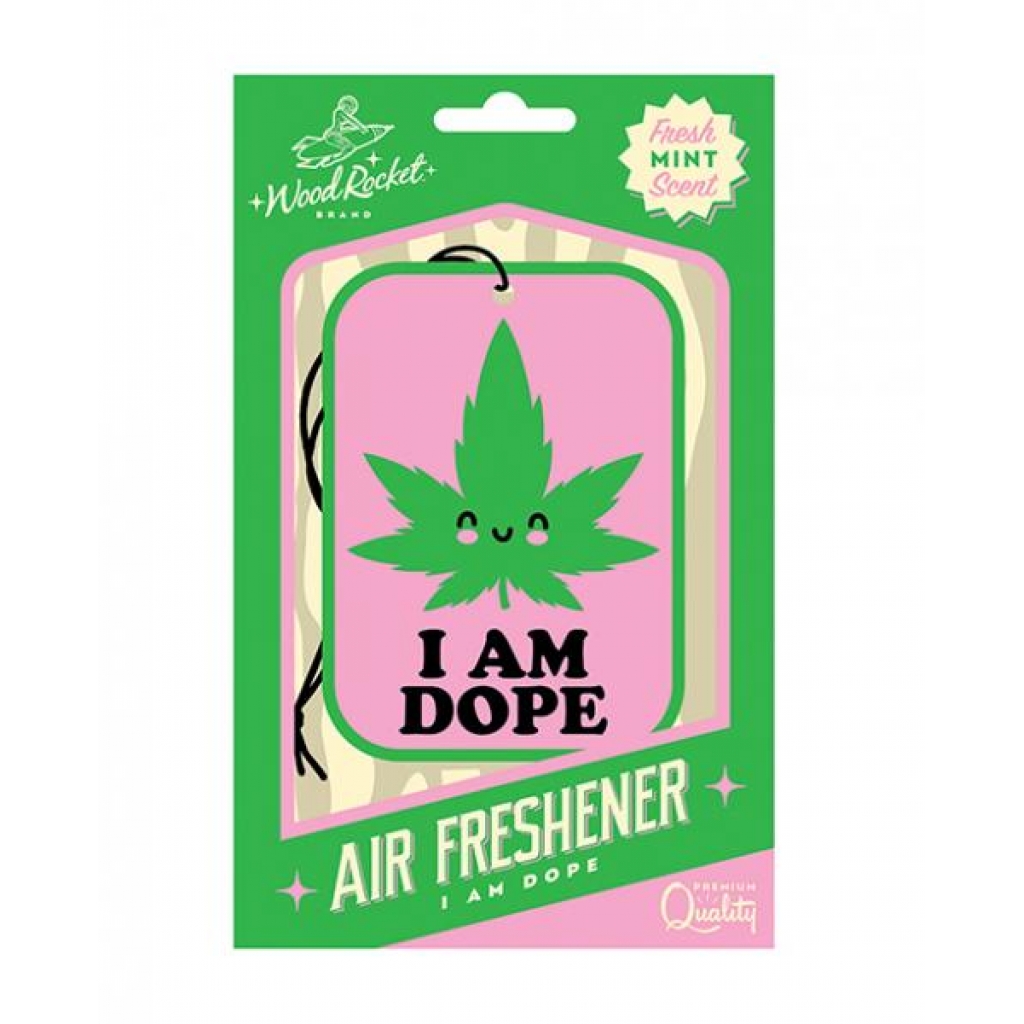 Wood Rocket I Am Dope Air Freshener - Mint