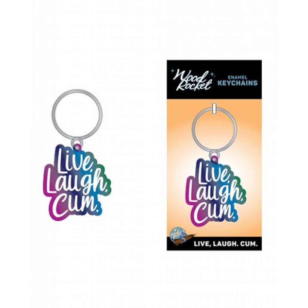 Wood Rocket Live Laugh Cum Keychain - Multi Color