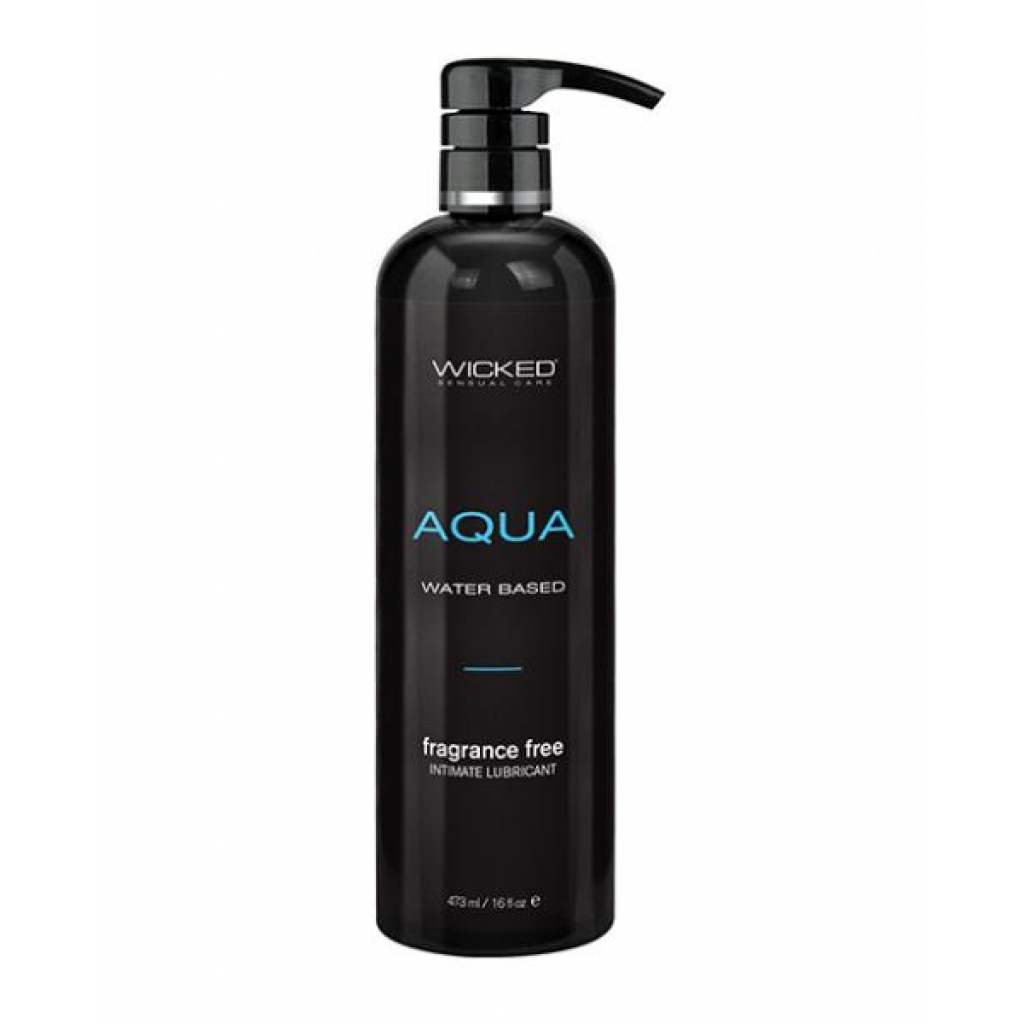 Wicked Sensual Care Aqua Water-based Lubricant - 16 oz Fragrance Free